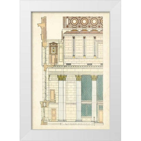 Architects Plan IV White Modern Wood Framed Art Print by Vision Studio