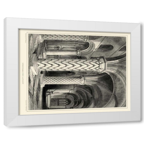 Gothic Detail I White Modern Wood Framed Art Print by Billings, R. W.