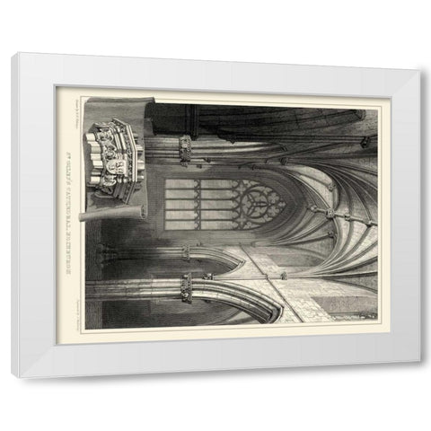 Gothic Detail II White Modern Wood Framed Art Print by Billings, R. W.