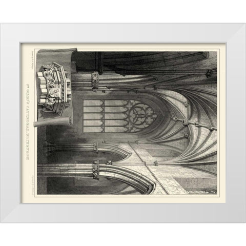 Gothic Detail II White Modern Wood Framed Art Print by Billings, R. W.
