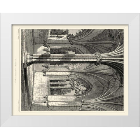 Gothic Detail III White Modern Wood Framed Art Print by Billings, R. W.