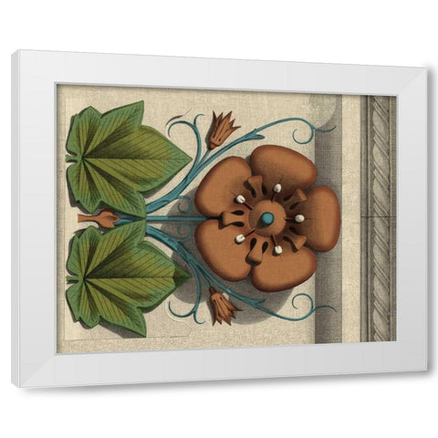 Floral Detail I White Modern Wood Framed Art Print by Vision Studio