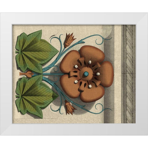 Floral Detail I White Modern Wood Framed Art Print by Vision Studio
