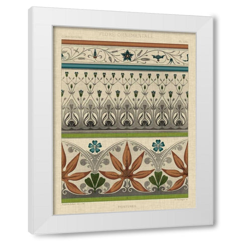 Panel Ornamentale I White Modern Wood Framed Art Print by Vision Studio