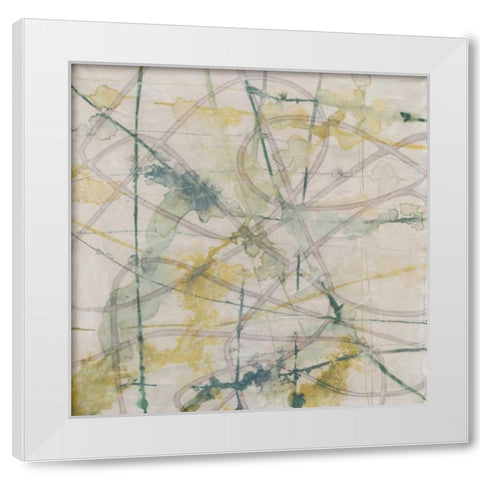 Sea Overlay White Modern Wood Framed Art Print by Jennifer Goldberger