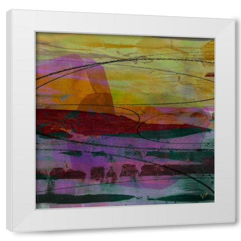 Impression III White Modern Wood Framed Art Print by Jasper, Sisa