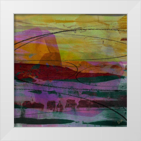 Impression III White Modern Wood Framed Art Print by Jasper, Sisa