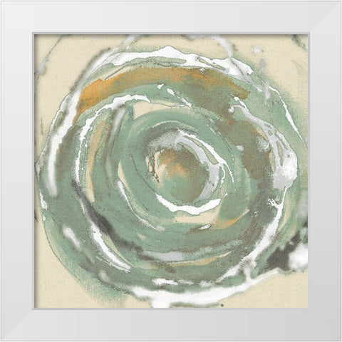 Flora II White Modern Wood Framed Art Print by Jasper, Sisa
