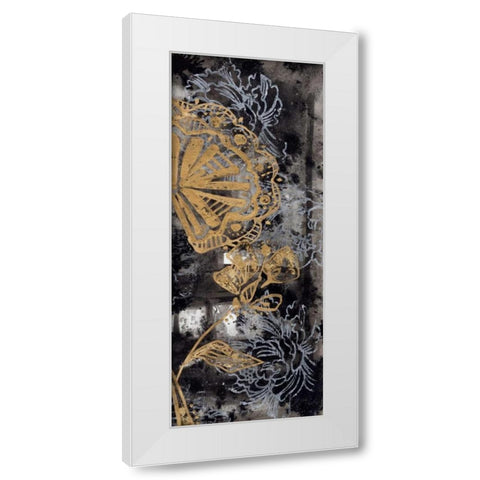 Gilded Fleur II White Modern Wood Framed Art Print by Goldberger, Jennifer