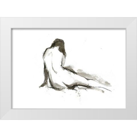Ink Figure Study II White Modern Wood Framed Art Print by Harper, Ethan
