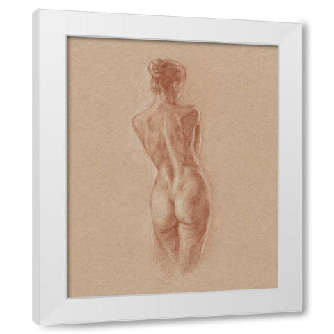 Standing Figure Study II White Modern Wood Framed Art Print by Harper, Ethan