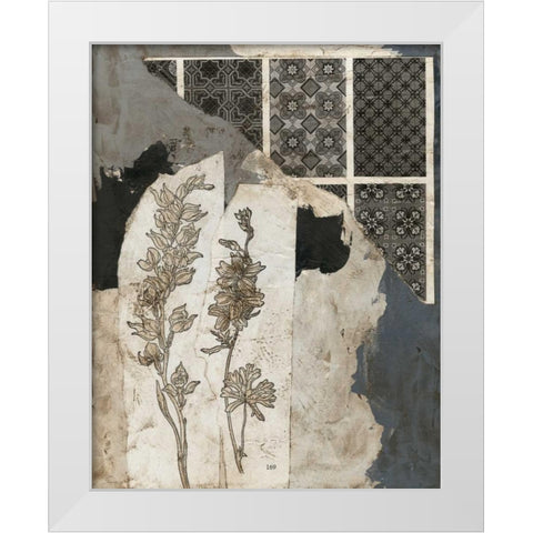 Non-Embellished Fragmented Collage II White Modern Wood Framed Art Print by Meagher, Megan