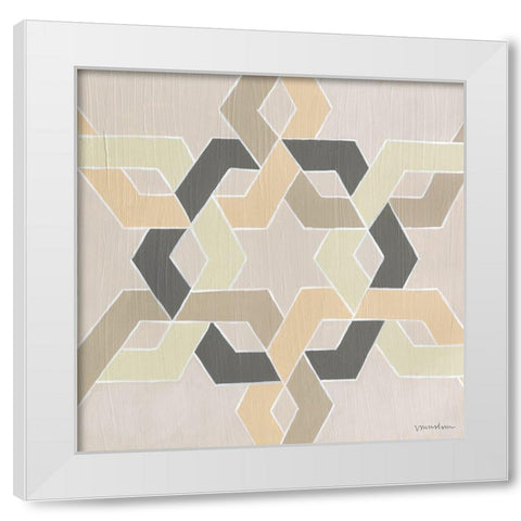 Non-Embellished Deco Stitch II White Modern Wood Framed Art Print by Lam, Vanna