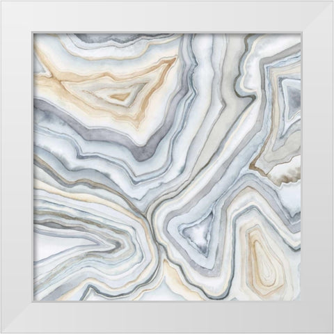 Agate Abstract II White Modern Wood Framed Art Print by Meagher, Megan