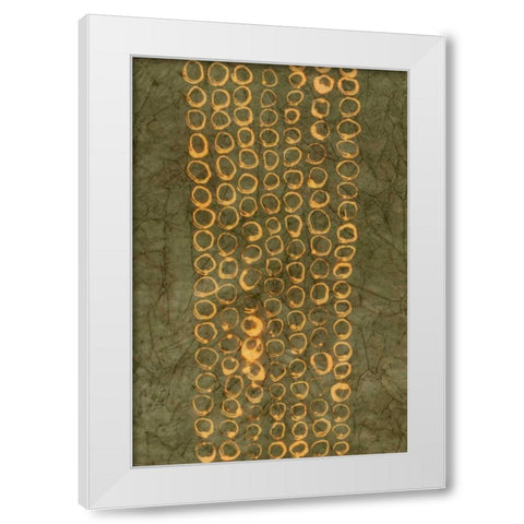 Primitive Patterns I White Modern Wood Framed Art Print by Stramel, Renee W.