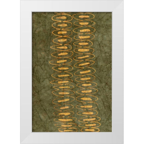 Primitive Patterns II White Modern Wood Framed Art Print by Stramel, Renee W.