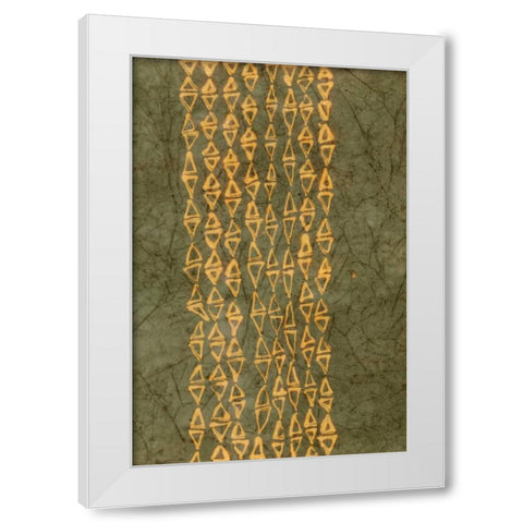 Primitive Patterns III White Modern Wood Framed Art Print by Stramel, Renee W.