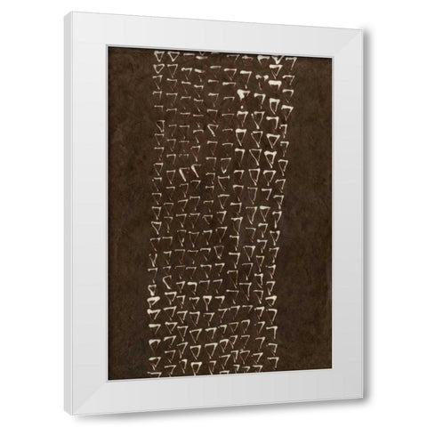 Primitive Patterns IX White Modern Wood Framed Art Print by Stramel, Renee W.