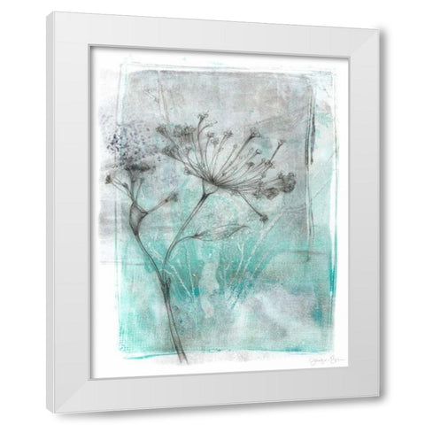 Ombre Wildflowers I White Modern Wood Framed Art Print by Goldberger, Jennifer