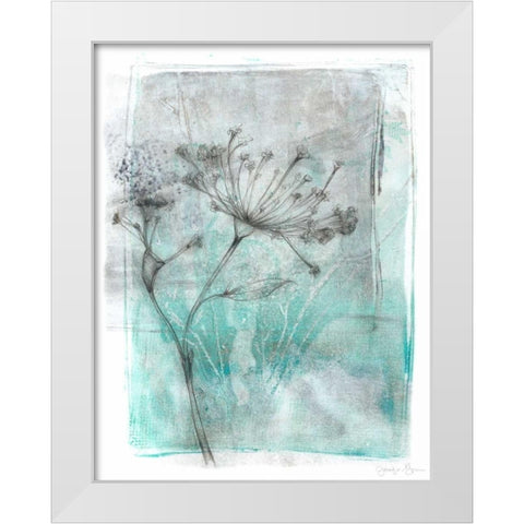 Ombre Wildflowers I White Modern Wood Framed Art Print by Goldberger, Jennifer