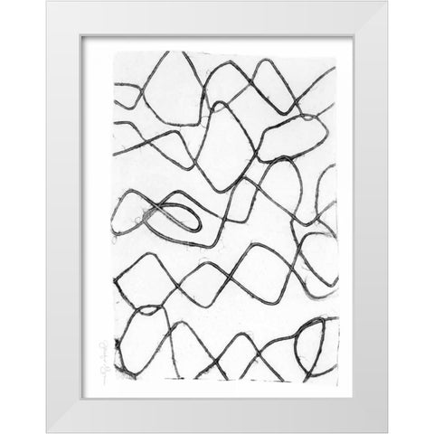 Frequency I White Modern Wood Framed Art Print by Goldberger, Jennifer