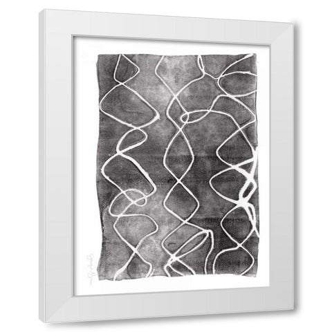 Frequency III White Modern Wood Framed Art Print by Goldberger, Jennifer