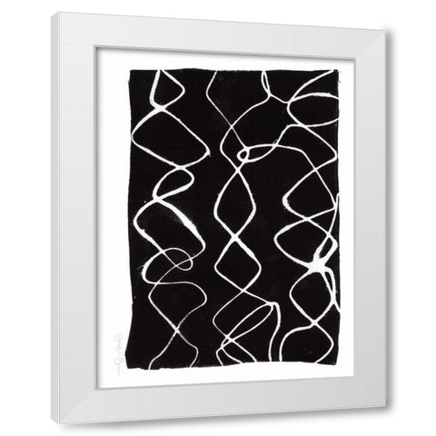 Frequency VI White Modern Wood Framed Art Print by Goldberger, Jennifer