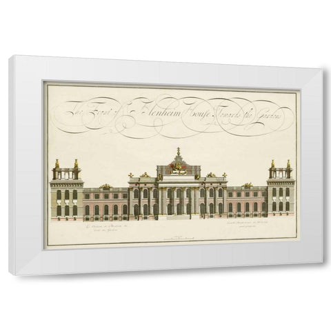 Blenheim House White Modern Wood Framed Art Print by Unknown