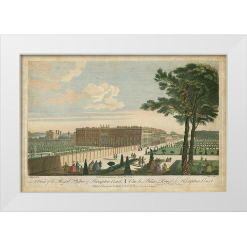 Hampton Court White Modern Wood Framed Art Print by Unknown