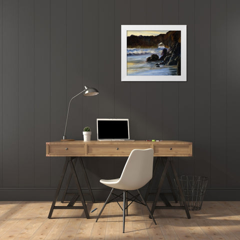 Sunset on Santa Cruz White Modern Wood Framed Art Print by Chenault, Barbara