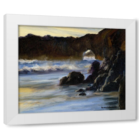 Sunset on Santa Cruz White Modern Wood Framed Art Print by Chenault, Barbara