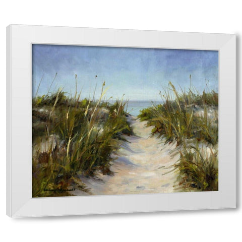 Seagrass and Sand White Modern Wood Framed Art Print by Chenault, Barbara