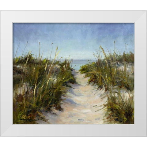 Seagrass and Sand White Modern Wood Framed Art Print by Chenault, Barbara