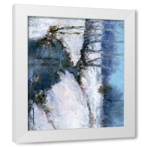 Winter White White Modern Wood Framed Art Print by Chenault, Barbara