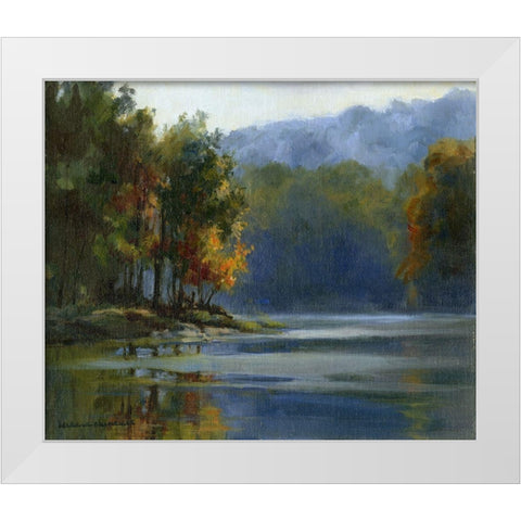 Morning Haze White Modern Wood Framed Art Print by Chenault, Barbara