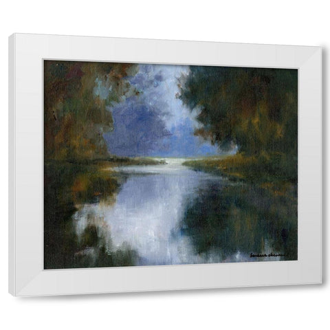 Morning Mist White Modern Wood Framed Art Print by Chenault, Barbara