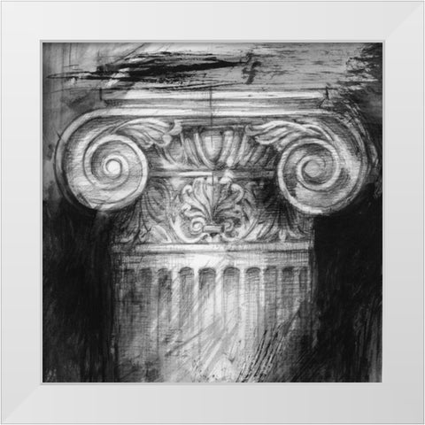 Column Study I White Modern Wood Framed Art Print by Harper, Ethan