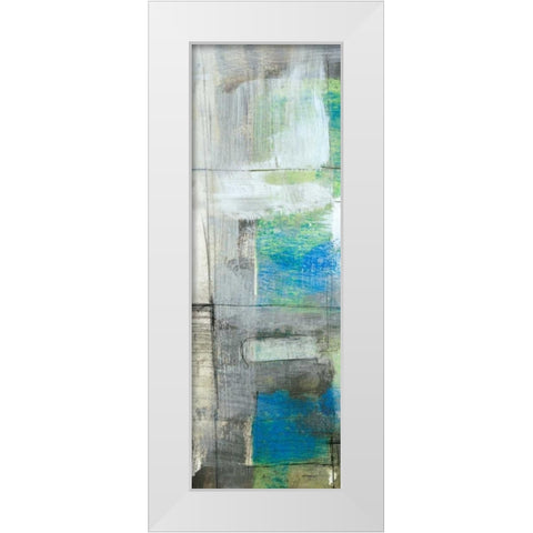 White on Blue IV White Modern Wood Framed Art Print by Goldberger, Jennifer