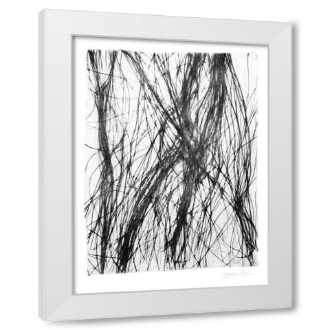 Free Flow II White Modern Wood Framed Art Print by Goldberger, Jennifer