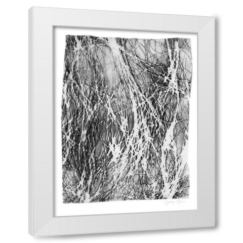 Free Flow III White Modern Wood Framed Art Print by Goldberger, Jennifer