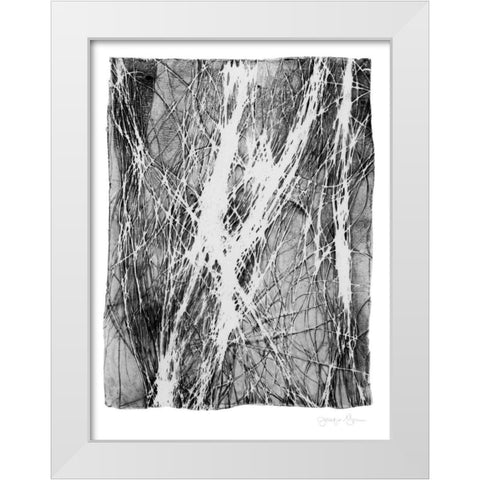 Free Flow IV White Modern Wood Framed Art Print by Goldberger, Jennifer