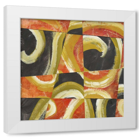 Fire and Slate II White Modern Wood Framed Art Print by Choate, Lisa