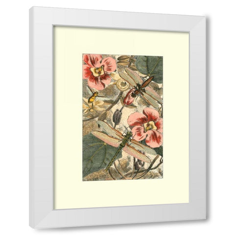 Dancing Dragonfly II White Modern Wood Framed Art Print by Unknown