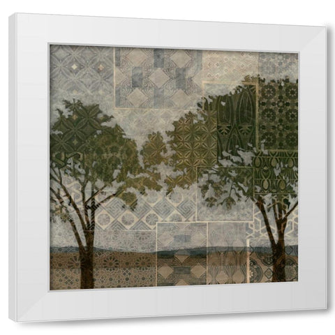 Patterned Arbor I White Modern Wood Framed Art Print by Meagher, Megan