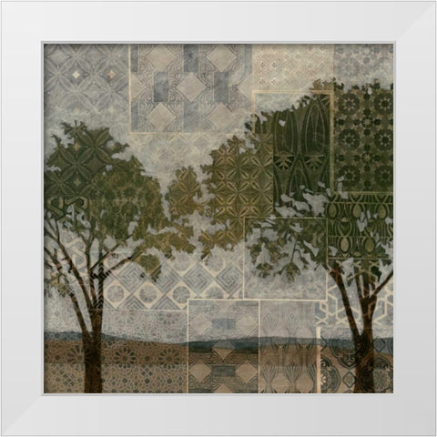 Patterned Arbor I White Modern Wood Framed Art Print by Meagher, Megan