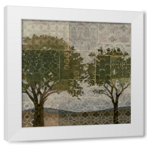 Patterned Arbor II White Modern Wood Framed Art Print by Meagher, Megan