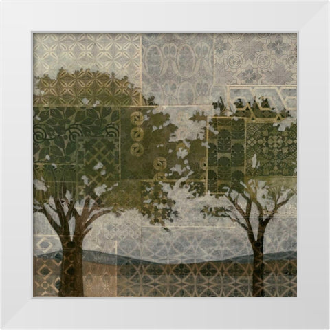 Patterned Arbor II White Modern Wood Framed Art Print by Meagher, Megan