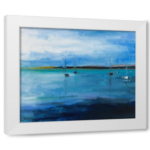 White Fish Bay White Modern Wood Framed Art Print by Crain, Curt