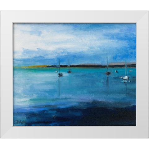 White Fish Bay White Modern Wood Framed Art Print by Crain, Curt