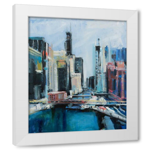 River View White Modern Wood Framed Art Print by Crain, Curt